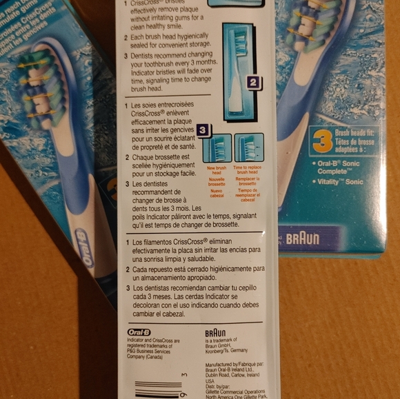 BRAND NEW! ORAL B SONIC BRUSHHEADS 3 PACKAGES - Picture 2 of 3